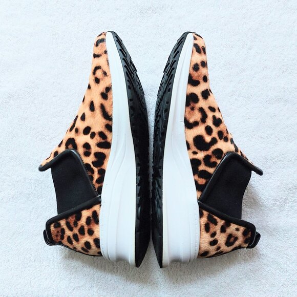 Taryn Rose Zayda leopard calf-hair slip-on sneakers US11 EU42 - Picture 7 of 11